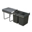 Hafele OSKA Dark Grey Kitchen Waste Bin Base Mount