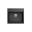 Waltz 560FE Single Bowl Sink, Universal, Black