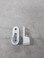 White Wardrobe Rail End Brackets for Oval Hanging Rail 20mm