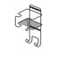 Storg Riki Wall Mount Iron Storage Rack, Anthracite