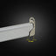 1 Set of wardrobe rail support 20 mm wide suitable for oval rail