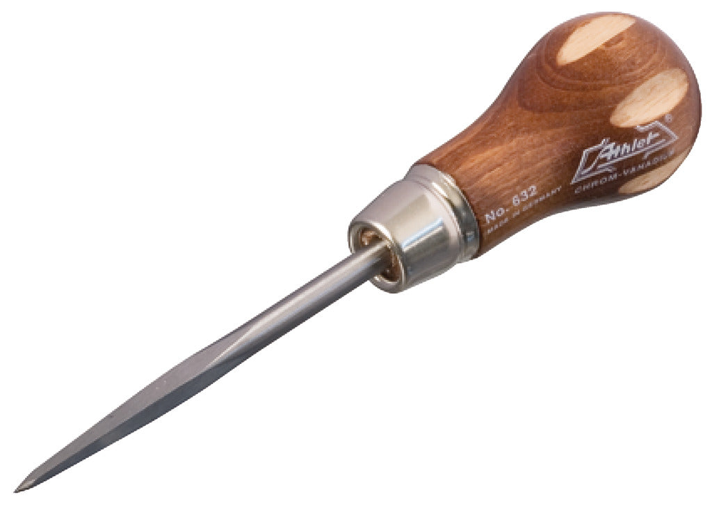 Square Blade Awl, with Wooden Handle & Plate for Impact Test Main image