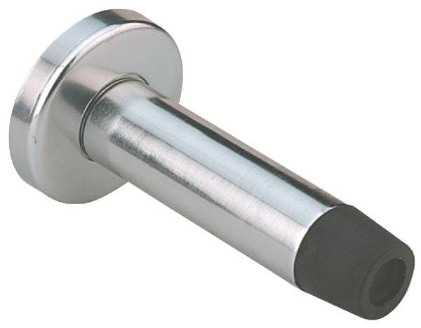 Wall Mounted Aluminium Door Stop, Rubber Buffer