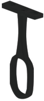 Rail Centre Support, for OVA Wardrobe Rail 30 x 15 mm