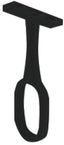 Rail Centre Support, for OVA Wardrobe Rail 30 x 15 mm