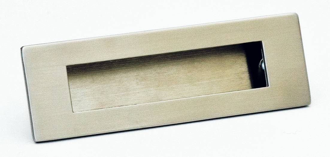 Brushed Nickel Wardrobe cupboard recessed pull handles