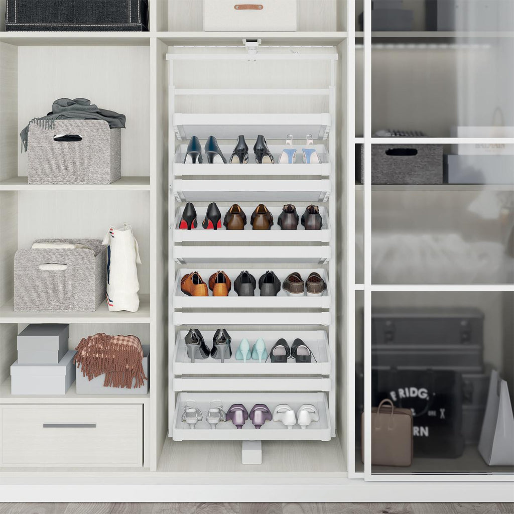 Storg Riki Swivel Shoe Rack, 4 Angled shelves