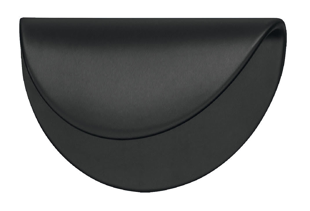 Black Matt Cup Pull Handle for Kitchen & Furniture Main image
