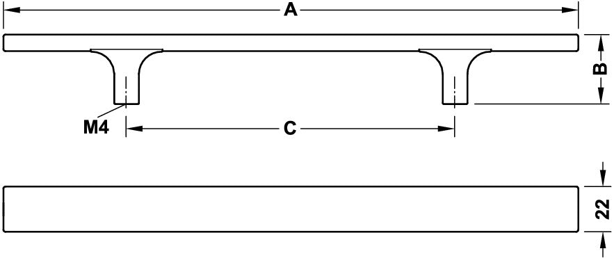 Chrome-Plated Aluminium Handle with Base