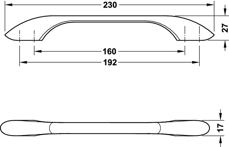 Chrome Plated Zinc Alloy D Handle