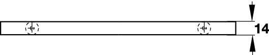 Furniture handles-Stainless steel, Hole spacing 160mm