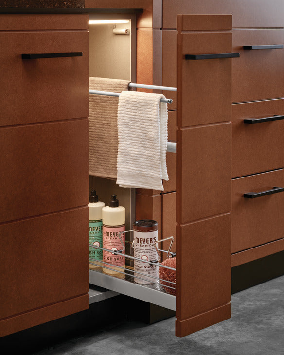 No. 15 Pull Out - Towel Rail for Kitchen, Bright Chrome