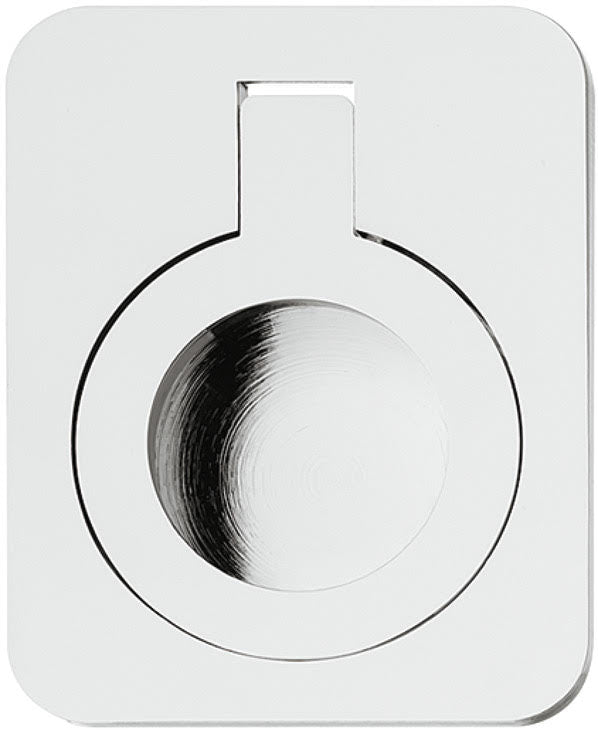 Square Flush Pull Handle Polished Chrome Plated