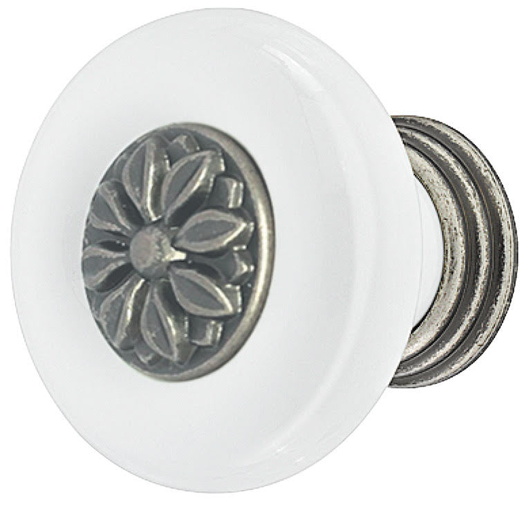 Porcelain Knob for Cabinet Doors, Victorian Style Main image