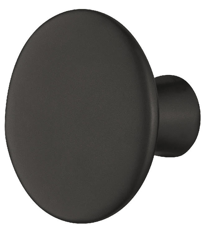 Black Matt Round Furniture Knob 30mm Main image