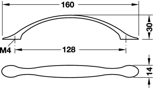 Matt Finish Nickel Plated - Furniture Handle
