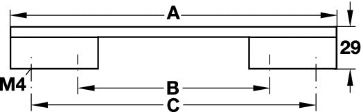 Zinc-Alloy, Stainless Steel Bar Handle - Hole Spacing 128mm Secondary image