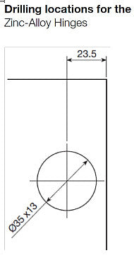 Bifold Door Concealed Hinge 180 Degree
