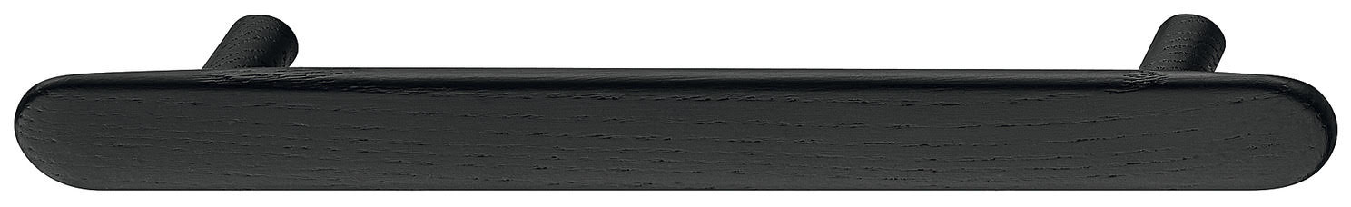 Flat D Shape Wooden Handle Black Stained Main image
