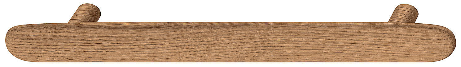 Flat D Shape Wood Handle Oak Natural Lacquered Main image
