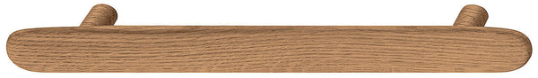 Flat D Shape Wood Handle Oak Natural Lacquered