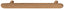 Flat D Shape Wood Handle Oak Natural Lacquered