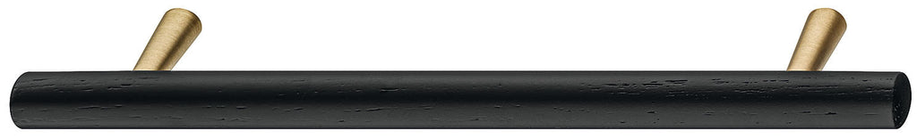 T Bar Ash Black Stained Wooden Handle with Brass Plate Base