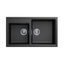 Vivaldi N200 Double Bowl Sink, Universal, Black