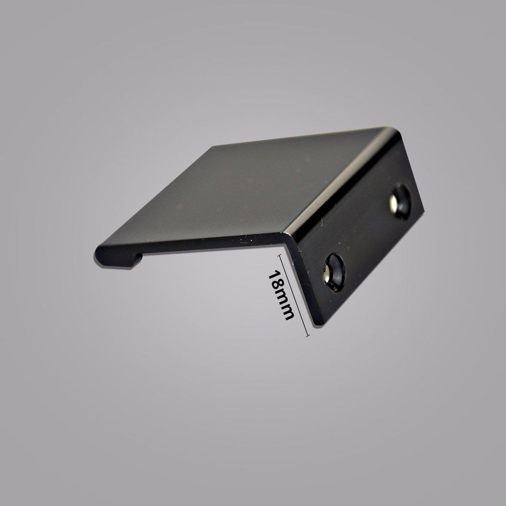 Black Gloss Aluminum Edge/Lip Pull Handle for Cabinet 40x42mm