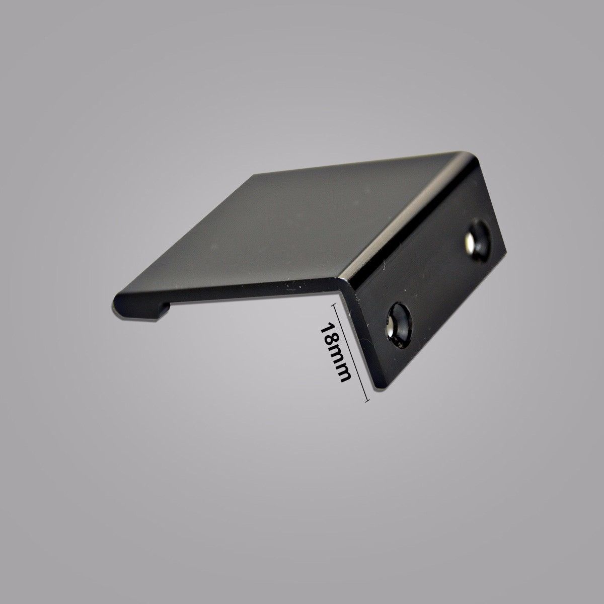Black Gloss Aluminum Edge/Lip Pull Handle for Cabinet 40x42mm