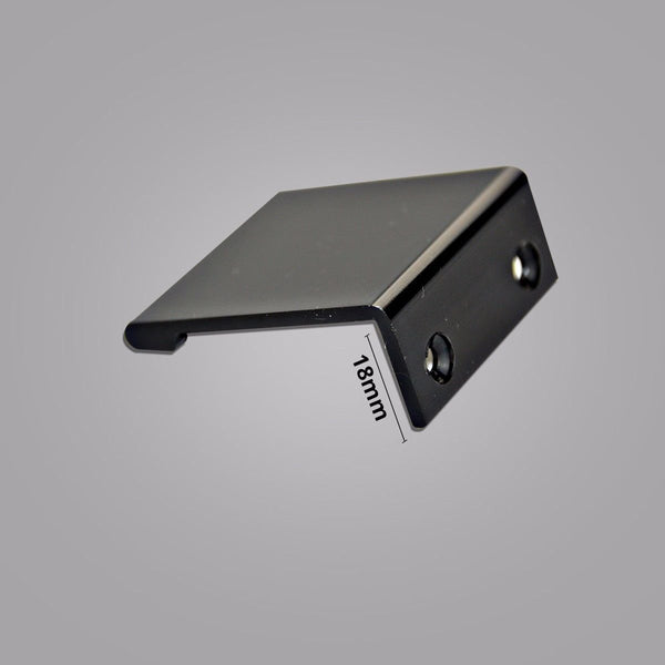 Black Gloss Aluminum Edge/Lip Pull Handle for Cabinet 40x42mm