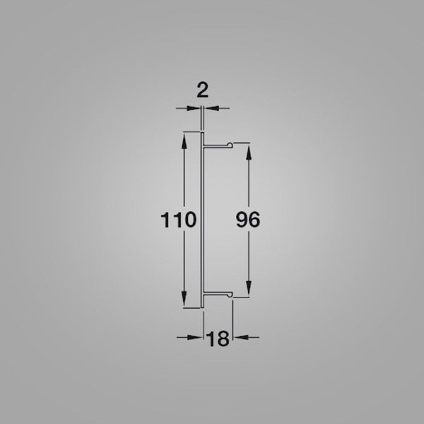 Ventilation Grill Hafele for use in kickboard integrated fridge kitchen bulkhead