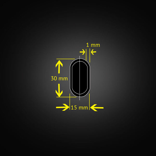 Wardrobe Rail Aluminium Silver Anodized Oval, hangs clothes