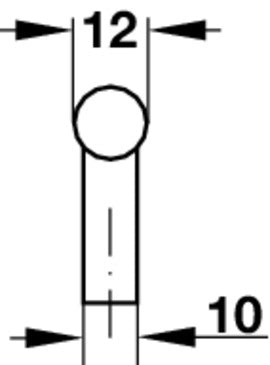 Polished And Matt Bar Handle, Hole Spacing 96mm
