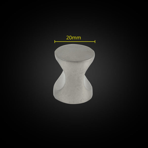 Round Knob For Kitchen Cabinet Door & Vanity Units, Satin Chrome