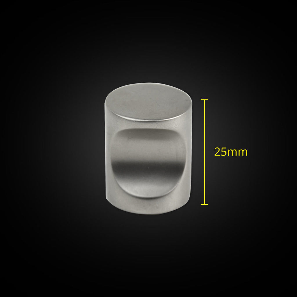 Round Knob For Kitchen Cabinet Door & Vanity Units, Satin Chrome
