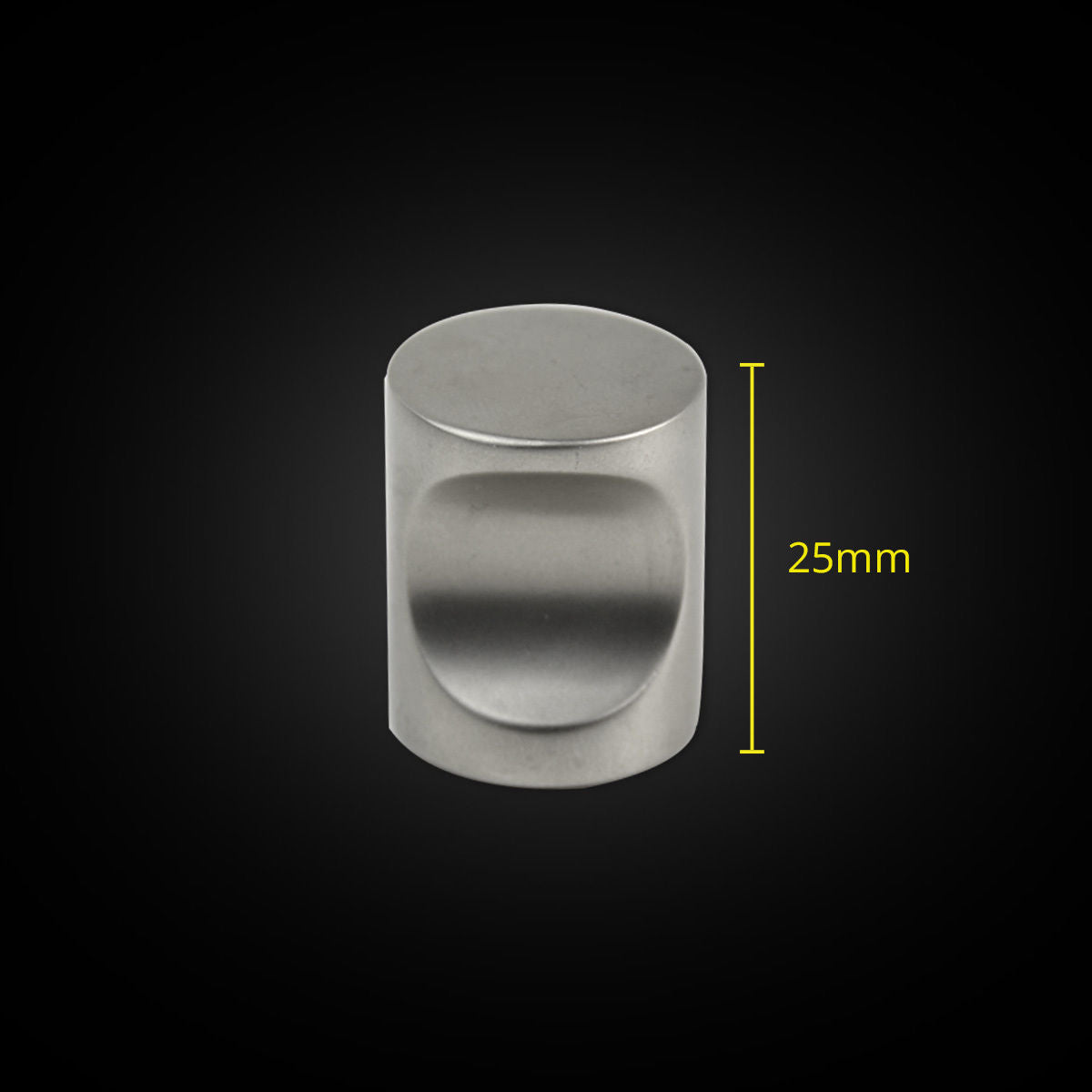 Round Knob For Kitchen Cabinet Door & Vanity Units, Satin Chrome