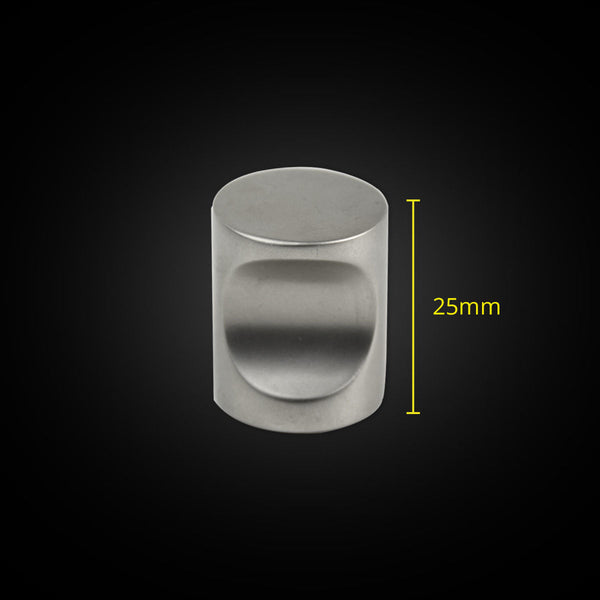 Round Knob For Kitchen Cabinet Door & Vanity Units, Satin Chrome