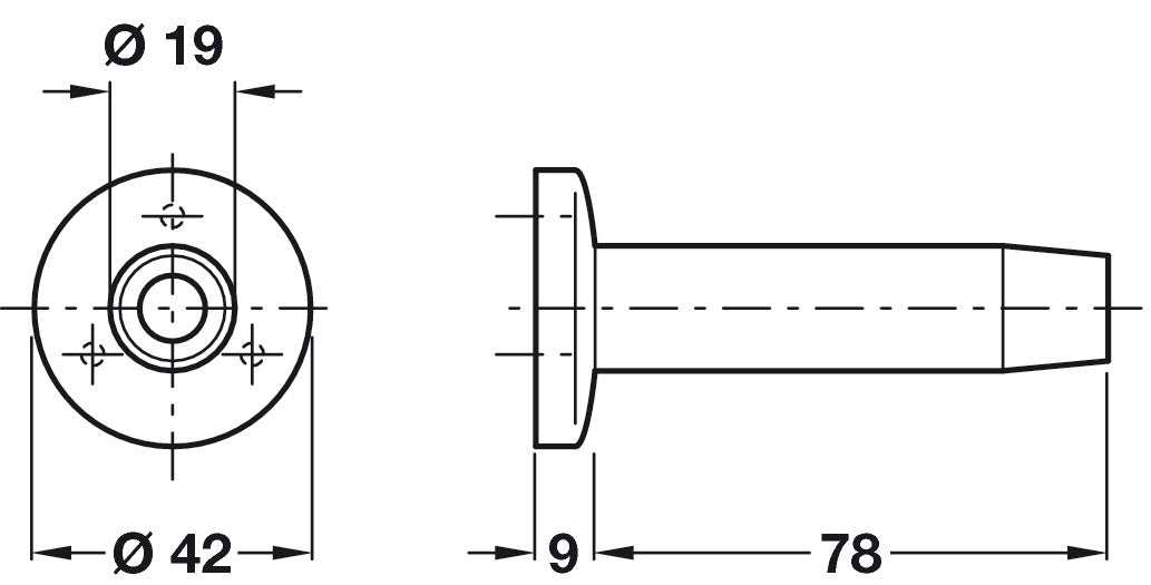 Wall Mounted Aluminium Door Stop, Rubber Buffer Secondary image
