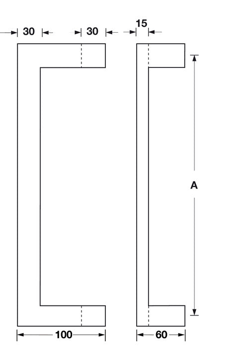 Stainless Steel Door Pull Handle 1000mm