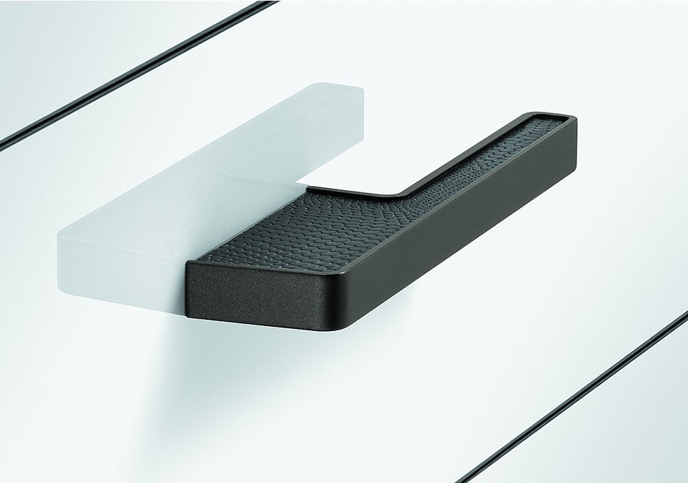 Titanium Coloured L- Shaped Finger Pull Handle