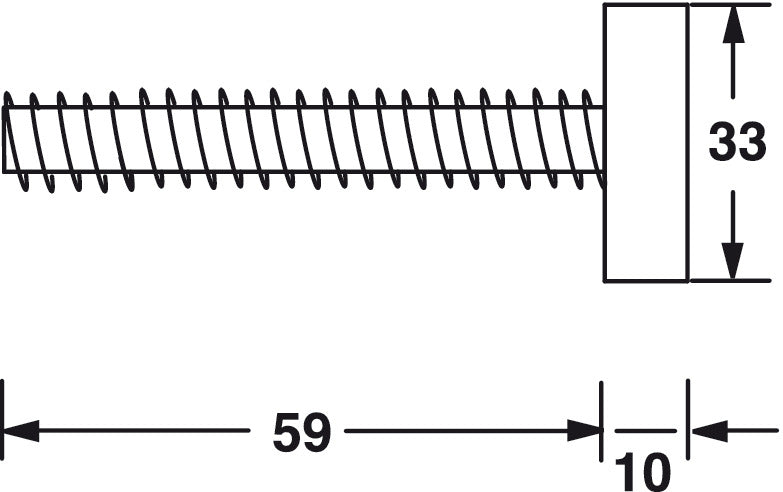 Fixing Bolt, Single Side, For Pull Handle Secondary image