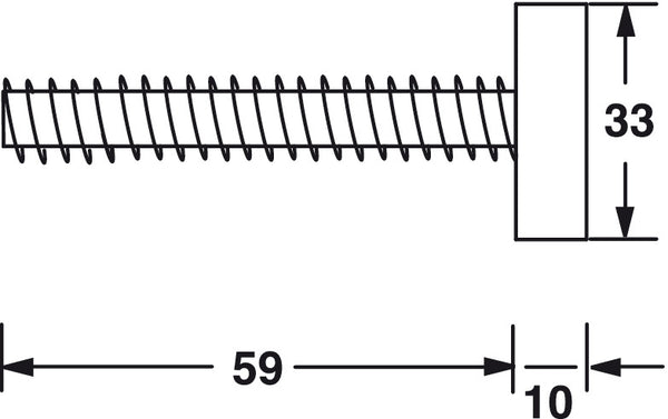 Fixing Bolt, Single Side, For Pull Handle