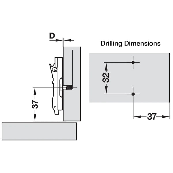 Hafele Cruciform Mounting Plate (SM)