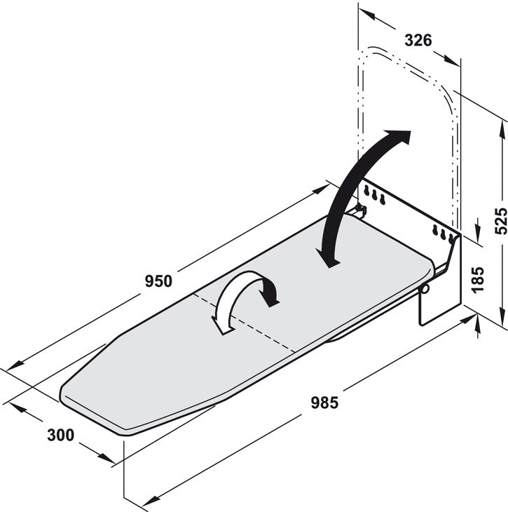 Ironfix Wall Mounted Ironing Board