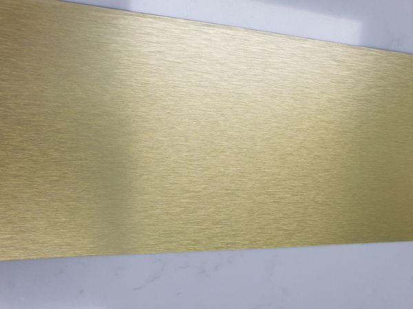 Brushed Gold Finish Aluminium Laminate Kitchen Kickboard 150mm