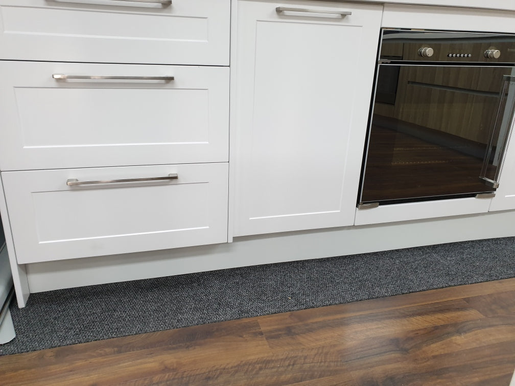 White Finish Laminated Kitchen Kickboard matt 150mm