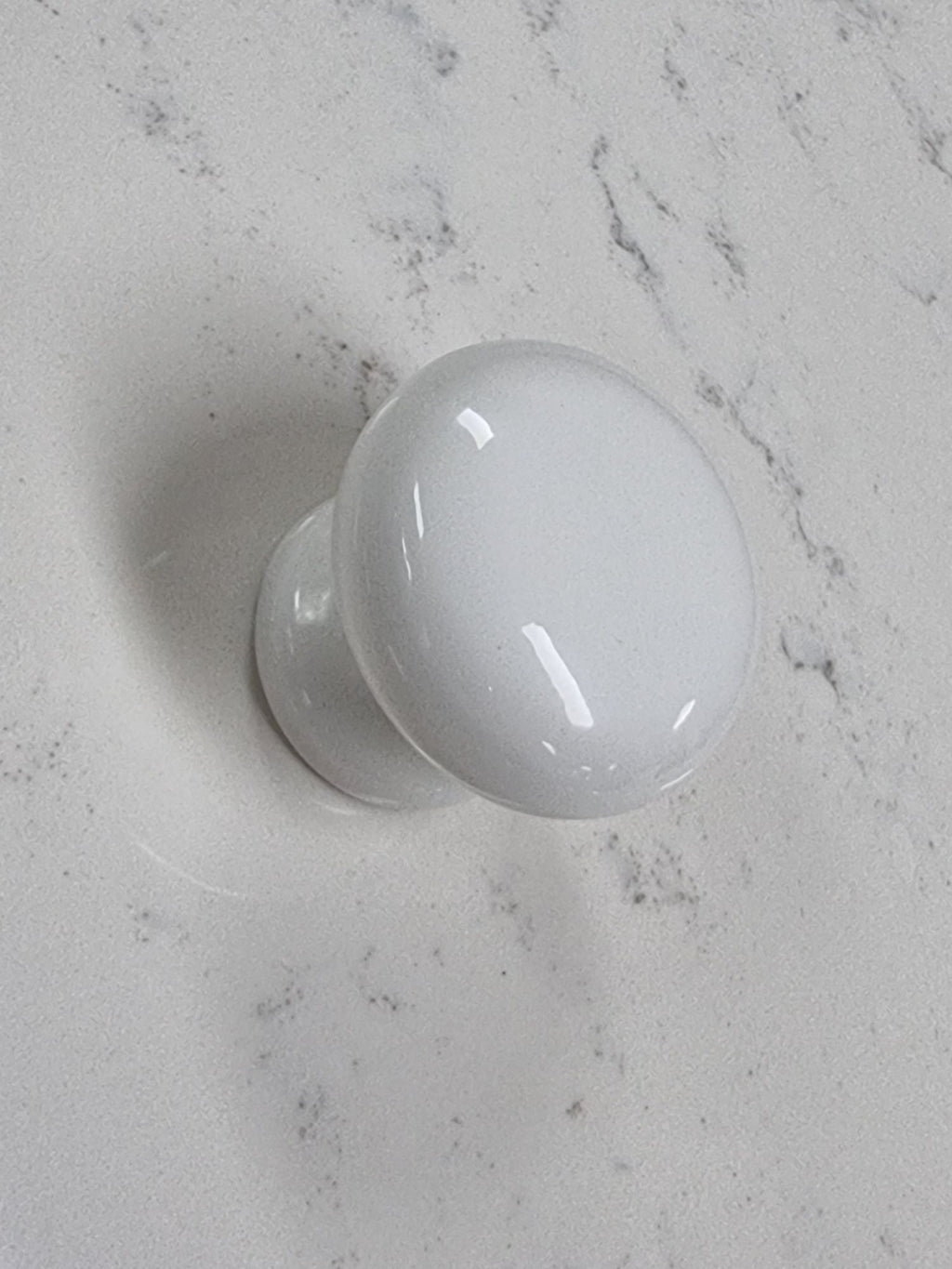 Hafele White Acrylic Knob Mushroom Shape 40mm