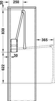 Hafele Wardrobe Lift For Internal Cabinet Width 440-610 mm