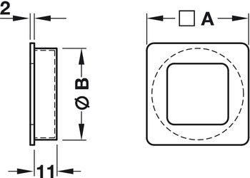 Square Flush Pull Handle Zinc Alloy Secondary image
